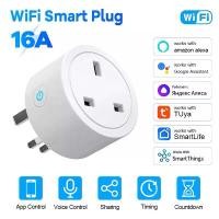 ราคา [COD] WiFi Smart Plug 16A UK Socket with Energy Monitor Alexa Google Home App Control Timer Schedule Voice Remote for Electrical Plug (1733270709668120426)