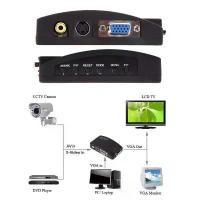 ราคา จัดส่งฟรี กทม แนะนำ AV RCA Composite S-video VGA in to VGA Output Monitor Converter Adapter Cable (1733390052088514034)