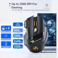 ราคา [COD] Gaming Wireless Mouse USB IMICE GW-X7 3200DPI Dual Mode Rechargeable 7 Keys 2.4Ghz Silent Mouse Bluetooth 7-color Breathing LED (1733258725920572862)