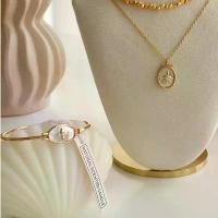 ราคา LAC.COLLECTION - Aurora Necklace/ Bangle สร้อยคอและกำไลข้อมือสีขาวทอง แฟชั่น แหวน ช่อ กุหลาบ พวง กุญแจ คู่ เครื่อง ประดับ ผู้หญิง ของ ขวัญ วาเลนไทน์ ปลอม เหมือน แท้ ดอกไม้ (1732310066922096621)
