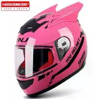 ราคา Full Face Motorcycle Helmet Women Outdoor Racing Motorcycle Cat Ear Off Road Motocross Helmet DOT Approved Motorcycle Accessories (1732927720941913542)