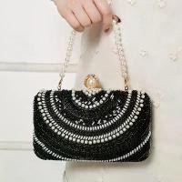 ราคา New European and American Style Pearl Evening Clutch Dress Party Bag Diamond-Studded Handbag Party Handheld Bag Crossbody Bag (1732977790551426485)