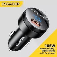 ราคา [COD] Esenger 105W car charger USB A 2 Type C PD fast charge for car phone charger (1733123811358246579)