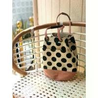 ราคา Underline Mini Bucket Bag Polka dot Pink กระเป๋าผ้าแคนวาส ทรงขนมจีบลายจุด (1732760196026434571)