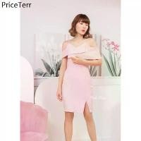 ราคา ♧เดรสเปิดไหล่ Lillydress #K79 เดรสสั้นออกงาน สายเดี่ยว by Pink Diva☬ (1733128533639332946)