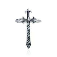 ราคา AKE AKE Prophet's Calibur Braided Ring แหวนเงินแท้ 925 แกะมือ ลงดำขับลาย ลายดาบกางเขนพันลายเกลียว (1733108690991547557)