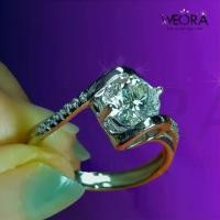 ราคา รหัส R15 Eternal Heart Ring แหวนเพชรโมซาไนท์เกรดพรีเมี่ยม หัวใจคู่ เม็ดเดี่ยว 1 กะรัต ตัวเรือนเพชรล้อมครึ่งวง เงินแท้92.5 (1732106728388921127)