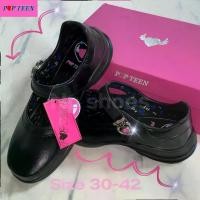ราคา Certified ProductsGirls' school shoes POPTEEN shiny black leather SCS Pop Teen popular black leather (1732812813858145635)