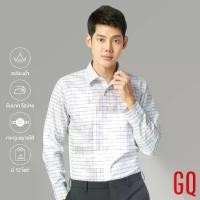 ราคา GQWhite™ Shirt Classic Grid เสื้อเชิ้ตผ้าสะท้อนน้ำแขนยาว สีขาว ลายตาราง (checked shirt) (1732789144567514911)