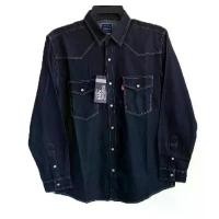 ราคา HARA(ฮาร่า) เสื้อเชิ้ตยีนส์ผู้ชาย สีดำ cotton100% ผ้านิ่มใส่สบาย กระดุมมุก ทรงสลิม ของแท้100% shirt แจ็คเก็ต ผู้ชาย (1733312965496898917)