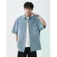 ราคา เสื้อยีนส์โปโล basic denim shirt กลุ่ม การ์ตูน มือสอง tshirt for men (1733384594559108625)