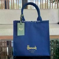 ราคา Harrods * พร้อมส่ง New Small Cotton Logo Tote Bag (blue) ของแท้100% จากอังกฤษ (Size S) (1733447545103025588)