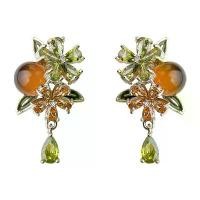 ราคา Persimmonwich Earrings~Vintage Medieval French Light Decorated with Small Zircon Diamonds Elegant Persimmon Flower Tassel Earrings (1733093608221148595)