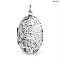 ราคา MachuSilver จี้เงินแท้ Locket 925 Sterling Silver ล็อกเก็ตทรงรี ลายดอกไม้ ใส่รูปได้ พร้อมถุงกำมะหยี่ /MC10175 คลังสินค้า (1733167681803749055)
