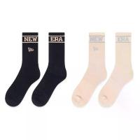 ราคา NEW ERA ถุงเท้า รุ่น NEW ERA BASKETBALL CLUB 2 PACK BLACK AND OAT MILK SOCKS สินค้าขายดี (1733120410723845703)
