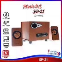 ราคา [COD] MUSIC D.J. SP-21 Multimedia Speaker System 2.1 ch (สีนำ้ตาล) ลำโพงระบบ 2.1 รับประกันศูนย์ (1733407257635882433)