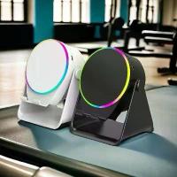 ราคา [เก็บเงินปลายทาง] Zj-026 Wireless Induction Speaker Sound Portable Bluetooth Speaker 5 in 1 Mobile Phone Holder Stand with Colorful Ambient Light 360 ° Rotation for iPhone Android Tablets (17330545211