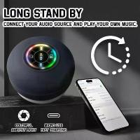 ราคา Mini Bluetooth Speaker LED Shower Subwoofer IPX4 Waterproof Handsfree Loudspeaker With Suction Cup Mic For Bathroom Pool Beach [COD] (1733338451818350570)