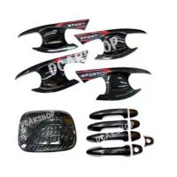 ราคา ✼เบ้ารองมือเปิด+ครอบมือจับ+ครอบฝาถัง(ยกสูง) REVO รีโว่ปี 2015-2021 4ประตู ลายเคฟล่า(โลโก้SPORT)♠ (1733011096534746982)