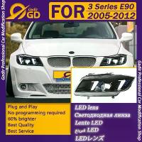 ราคา ชุดดัดแปลงไฟหน้า, สำหรับ BMW 3 Series E90 2005-2012, ไฟ LED สีคู่แบบปรับได้, ไฟวิ่งกลางวัน, สไตล์ Fang-Style (1733118055094977759)