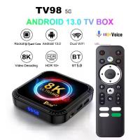 ราคา TV98 Smart TV Box Android 13 Box 4GB 64GB Quad Core 8K HD 4G 5G Dual Wifi BT 5.0 Voice Media Player Set Top Box (1732801017567937945)