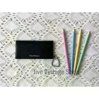 ราคา Pinky&Dianne กระเป๋าใส่บัตรหนังแท้ สีดำ พิมพ์โลโก้แบรนด์สีเงิน แบนๆบางๆ กระทัดรัด เรียบๆ minimal มือสองสภาพดี ตู้ญี่ปุ่น คําแนะนําการขายที่ร้อนแรงในเดือนนี้ women bag สตางค์ น่ารัก wallet merge day (1