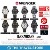 ราคา Wenger TERRAGRAPH 43mm Sporty Quartz Watch of Unparalleled Aesthetics นาฬิกา สวิสฯ (1731819825102095603)