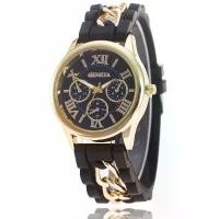 ราคา GENEVA New Model Silicone Roman Numeral Fake Three Eyes Women's Chain Watch Wholesale (1733211662129268542)