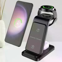 ราคา ที่ชาร์จไร้สาย 3in1 สำหรับ Samsung, แท่นชาร์จไร้สายแบบเร็ว, เหมาะสำหรับ Galaxy Ultra/S24/S24+/S23/S23+/S22/S21/S20/S20+/S10/S9/S9 Plus/S8/Note 20/10/9/8, สำหรับ Galaxy Watch 7/6/ (1732989508865787207)
