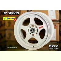 ราคา ล้อแม็ก JP SPOON 15x7.0 ET30 P.C.D 4/100 สี GLOSS WHITE ราคาต่อวง (1733114791066502639)
