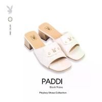 ราคา PB:รุ่น Paddi Block Mules รองเท้าแตะส้นเตี้ยหัวเปิดเเละเปิดส้น รหัส ST-H254C1228-WH ดีไซน์แต่งบุนวมโซฟา แต่งอะไหล่โลโก้ สี Ivory white (1732940884827604582)