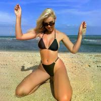 ราคา Sexy bikini for women, 2-piece swimsuit, spaghetti straps, solid color, triangle swimsuit (1732876257682622077)