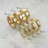 ราคา 7pcs Yellow Golden Domed Wedding Ring| 2mm - 8mm Golden Ring Silveryy Ring| Classic Dome Comfort Fit Wedding Ring| Men'S and Women'S Rings (1733193509518739063)