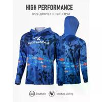 ราคา เสื้อตกปลาแบบมีฮู้ด KOOFIN GEAR ประสิทธิภาพสูง ผ้าอ่อนและระบายอากาศ มีฮู้ด 3 แผง ดีไซน์ปลาลายพราง (1732950987055400115)