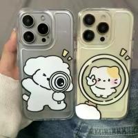 ราคา Magnifying Glass Kitten Puppy iPhone5/6/7 Apple 13/14 Couple Phone Case 12/1115PRO (1733097208107664430)
