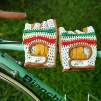 ราคา ถุงมือจักรยาน ถุงมือถัก สไตล์วินเทจ ลายธงชาติอิตาลี vintage bicycle gloves (1732581319985891046)