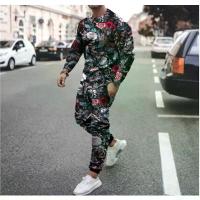 ราคา Amazon Foreign Trade New 3D Gradient Color Block Print Zipper Pullover Hip-Hop Sports Hoodie Men's Set (1733367728916104193)