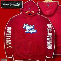 ราคา NOMIMAA SU เสื้อ Hoodie สีแดงเข้ม ลายหน้า/ลายแขน มือสอง L พิซซ่า (1733176755196102435)
