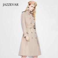 ราคา Autumn New Women's Long Trench Coat Fashionable Slim Fit Elegant Solid Color Wrinkle-Resistant Jacket (1732889787148502422)