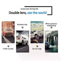 ราคา Gyioeupt Dual Lens Car Driving Recorder, Built-in Front Camera, G Sensor, Loop Video, HD Night Vision, Large Angle Car DVR (1733455646265542269)