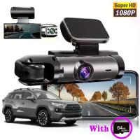 ราคา Ouyaaqii Upgraded Dual Lens Driving Recorder, with 64GB High Speed Memory Card, Automatic Loop Video, 8.03cm LCD Screen, 1080P HD Night Vision, Alloy Sun Protection Shell, Front (1733282903996728937)