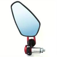 ราคา 2 High-Definition Bicycle Mirrors - 22mm Bicycle Handlebar End Mirrors, Suitable for Road/Mountain/BMX, Self-Adjusting Clip, Wide-Angle Pentagonal Lens, Durable Aluminum Alloy Fr (1733038270993630835)