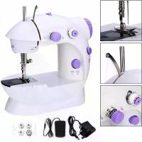 ราคา จักรเย็บผ้า ไฟฟ้า มินิ ขนาดพกพา Mini Sewing Machine จักรเย็บผ้าขนาดเล็ก พกพาสะดวก (สีม่วง) (1733136975259142113)