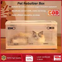 ราคา [พร้อมส่ง] Pet Nebulizer Box - Portable Oxygen Therapy Cage for Cats & Dogs, Foldable Transparent Carrier with Nebulization Mask, Cough Relief & Breathing Aid for Small Animals (1733025767494354794)