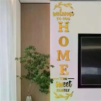 ราคา [COD] 3d Mirror Wall Stickers English Letters Home Family Self-adhesive Acrylic Decals For Home Room Bar Shop Wall Decoration (1733453246132618750)