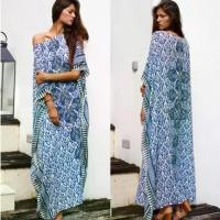 ราคา Beach Cover-Up Rayon Floral Long Robe Vacation Outfit 2025 (1733067096673781747)