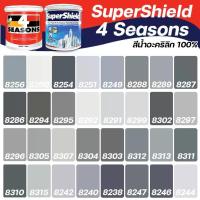 ราคา Certified ProductsToa exterior 1L Grey color Matt for home and house paint acrylic paint Four Seasons supershield (1732673177775212490)