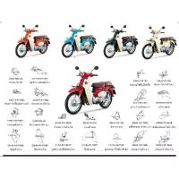 ราคา COD Super Cub 2019 Paint Set, plete Fairings, Motorcycle Fairings. Can Be Used with All Round Headlight Models. 100% Honda Parts (All Available for Original Colors). Cancellation Is Not Allowed. (1733