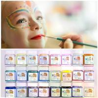 ราคา [ส่งฟรี] (Non Toxic) Face & Body Paint cosmetic grade สีเพ้นท์หน้า เพ้นท์ตัว Clay Mania Face & Body Paint รุ่นใหม่ฝาสีน้ำเงิน (1732563730366367305)