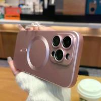 ราคา With camera protection Case for iPhone 11 Pro MAX 12 13 14 Pro MAX Magnetic iphone 11 Pro Max Case With Metal paint Magnetic case (1733338662321751697)